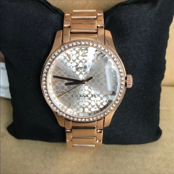 Coach Womens Watch Maddy Rose Gold With Crystal - Picture 6 of 10